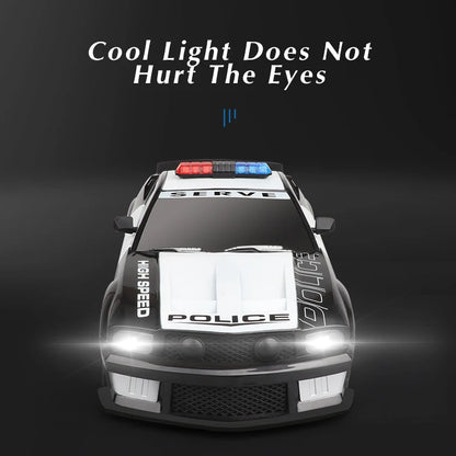 1/12 Rc Police Car Kids Toy 2.4G Remote Control Vehicle Simulation with Light Electric Radio Control Car Kids Gift Toys for Boys