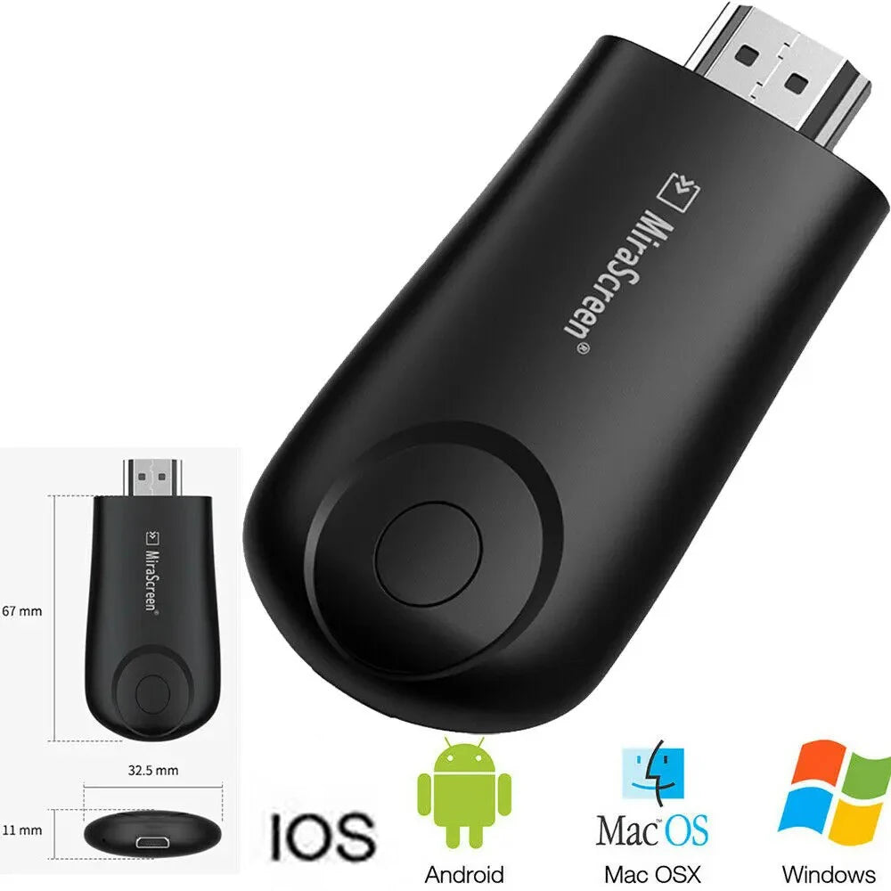 Dongle TV sans fil Wifi 1080P HDTV Projecteur Moniteur Miroir Écran Affichage Récepteur Adaptateur pour IOS Android Streaming Vidéo