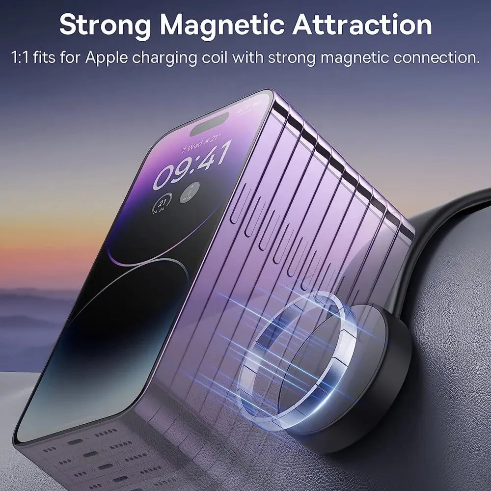 Phone Holder for Car, Car Dash Mount Compatible For iPhone Samsung Bendable Memory Titanium Alloy for All Dashboard Windshield