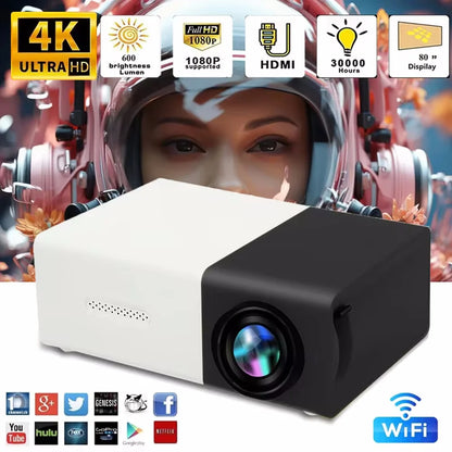 Miniproyector Xiaomi YG300, portátil, para cine en casa, Smart TV, proyector láser, cine 3D, LED, vídeo, películas 4K HD a través del puerto HD