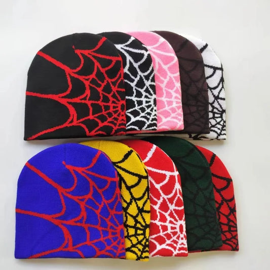 Unisex Knitting Cap Spider Men Women Luxury Beanie Caps Y2k Warm Fashion Versatile Ins Pullover Hiphop Winter Bonnet