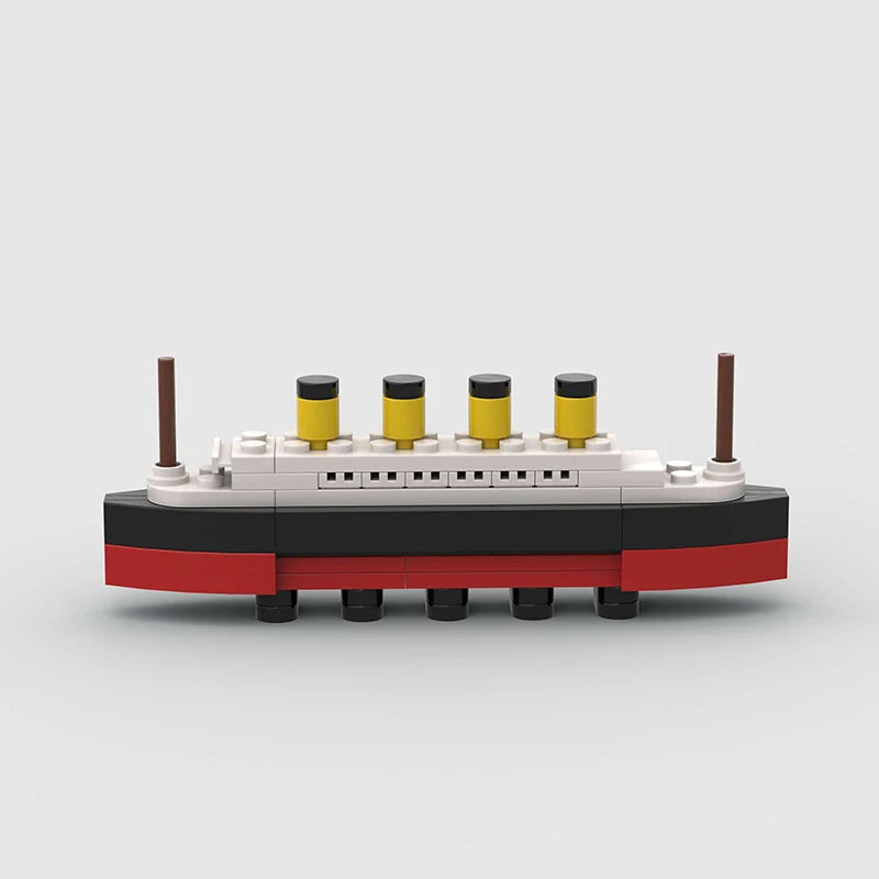 RMS Cruise Sank Titanic Break In Half With Case Model Sets Ship Building Blocks MOC Shipwreck Boat Construction Kid Toys Gifts