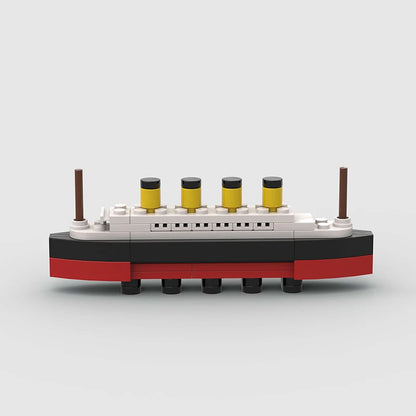RMS Cruise Sank Titanic Break In Half With Case Model Sets Ship Building Blocks MOC Shipwreck Boat Construction Kid Toys Gifts