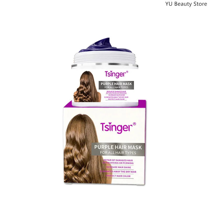 Purple Repair Hair Mask Keratin Deep Nourishing Dry Frizzy Damaged Treatment Collagen Magical 5 Second Soft Shiny Care 200ml
