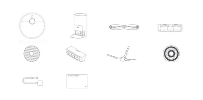Aspiradoras robot XIAOMI MIJIA Omni 1S B116 Mop Base inteligente Máquina de eliminación de suciedad Recolección de polvo Autolimpieza Base vacía