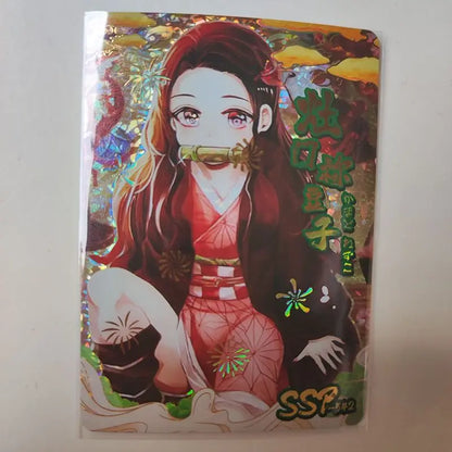 Anime Demon Slayer Kamado Nezuko Agatsuma Zenitsu Douma Akaza Sp Ssp Card Game Collection Rare Card Boy Birthday Present