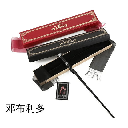 21styles Harry Magic Wand with Hot Stamping Ribbon Box Character Cards Resin Material Cosplay Hermione Prop Voldemort Potter Toy