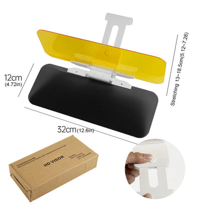 Anti-Dazzle Car Sun Visor UV Blocking Anti Glare Sun Shade Adjustable Polarized Sunshade Day and Night Dual Use Sun Blocker