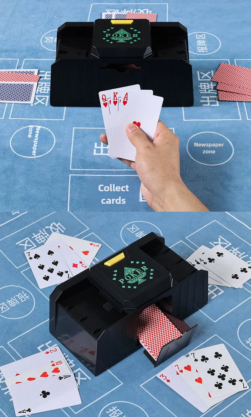 Mélangeur de cartes automatique Mélangeur de cartes de poker électrique à 2 jeux Mélangeur automatique de cartes à capteur / chronométré Machine de mélange de poker