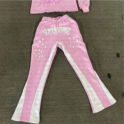 Street Y2K hoodie women Gothic 90s Print Hoodie sweatpants Kpop streetwear Sweatshirt Vintage clothing Punk Loose Hip Hop