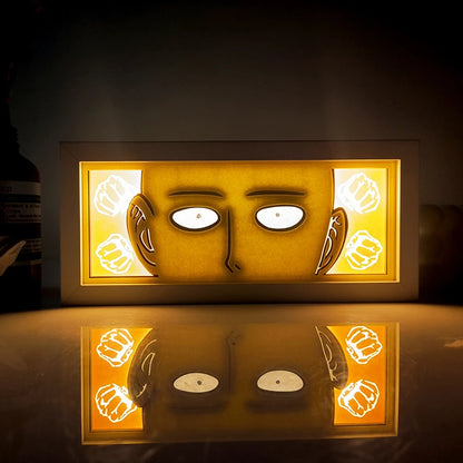 Anime One Piece Paper Cut Shadow Box Light Remote control model multiple colors Gamer Bedroom Decoration party present