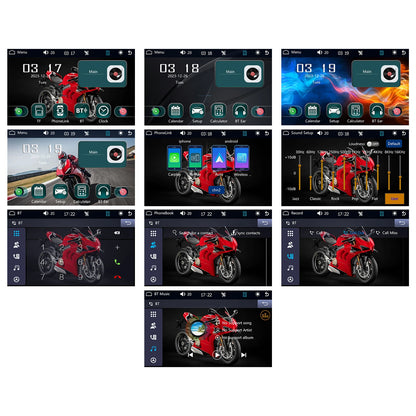 Podofo 5" Moniteur de moto Carplay Écran intelligent de voiture Portable Moto Sans fil Android Auto Navigation GPS IPX7