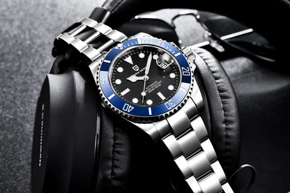 PAGANI DESIGN Men's Mechanical Wristwatches Luxury Brand Mens Watch NH35 100m Waterproof Sapphire Diving Watch reloj hombre