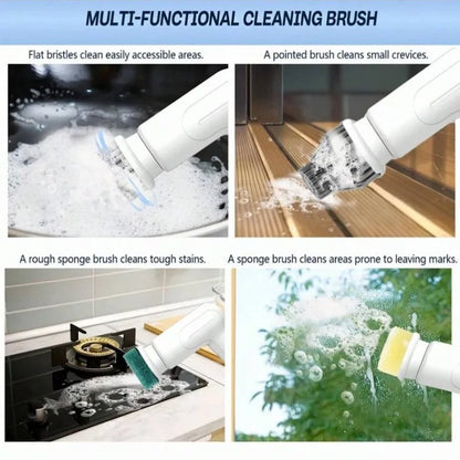 9-in-1 Electric Cleaning Brush Wireles Electric Spin Cleaning Scrubber Electric Cleaning Tool Kitchen Bathroom Cleaning Machine