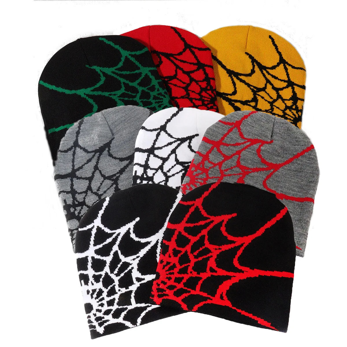 Unisex Knitting Cap Spider Men Women Luxury Beanie Caps Y2k Warm Fashion Versatile Ins Pullover Hiphop Winter Bonnet