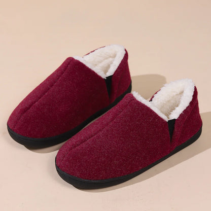 Bebealy Winter Plush Fur Women Slippers Fluffy Home Slippers Female Indoor Warm Closed Soft Non-slip High Ankle Fuzzy Slippers