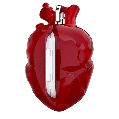 Airpods Earphone Case Original Design Transparent Red Heart Earphone Protective Cover Liquid Silicone Arpods 3 Protective Cover