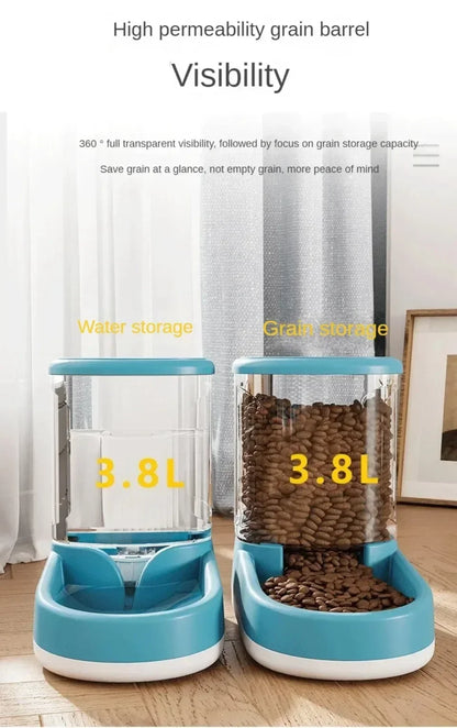 Pet Automatic Feeder Cat Food Bowl Things for Cats Puppy Bowl Feeding Watering Supplies Drinker Dog Food Storage Dispenser