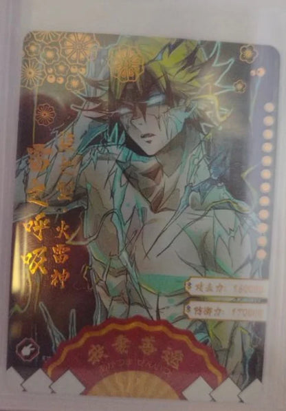 Anime Demon Slayer Kamado Nezuko Agatsuma Zenitsu Douma Akaza Sp Ssp Card Game Collection Rare Card Boy Birthday Present