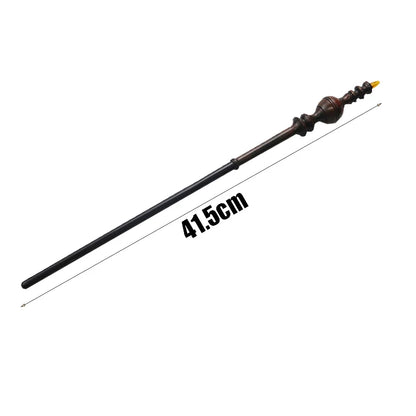 35-42cm Metal Core Potters Magic Wand 20 Species Cosplay Dumbledore Voldemort Malfoy Snape Wands Toys Ticket Badge As Free Gift