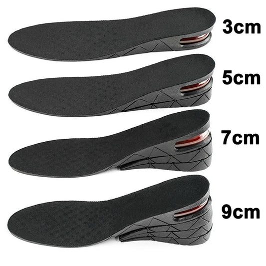 1 paire de semelles intérieures rehaussantes pour pieds 3 cm, 5 cm, 7 cm, 9 cm, semelles de chaussures à hauteur variable pour hommes et femmes, coussinets de chaussures absorbant les chocs