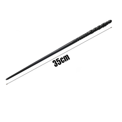 35-42cm Metal Core Potters Magic Wand 20 Species Cosplay Dumbledore Voldemort Malfoy Snape Wands Toys Ticket Badge As Free Gift