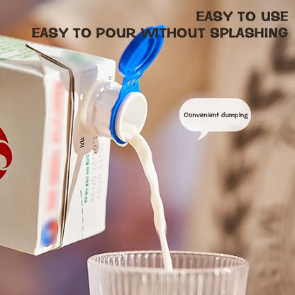 2pcs Milk Bottles Pourer Spout Pourer Milk Bottles Brick Drink Splitter Keep Drink Cool Fresh Kitchen Gadget Beverage Caps
