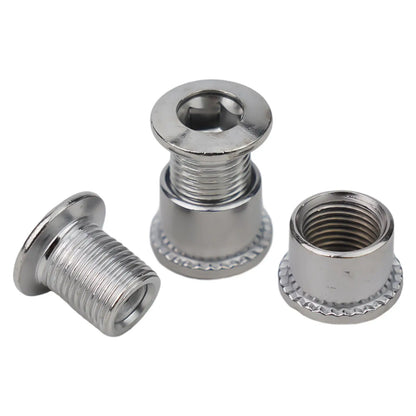 10 piezas de pernos para bielas de bicicleta, pernos simples, dobles y triples, tornillos de acero para platos y platos, tornillos para platos y tuercas, accesorios para bicicletas