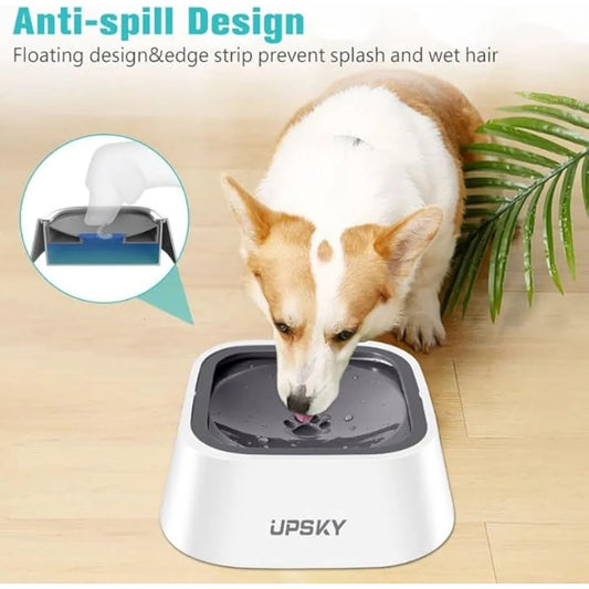 No-spill dog water bowl no-spill pet water bowl no-drip slow water feeder dog bowl non-slip pet water fountain cat slow drinker