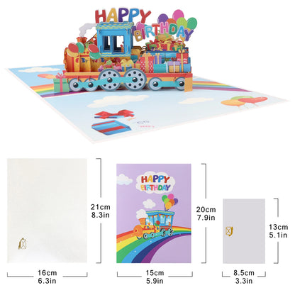 3D Pop-Up Cards Flowers Birthday Card Anniversary Gifts Postcard Maple Cherry Tree Wedding Invitations Greeting Cards