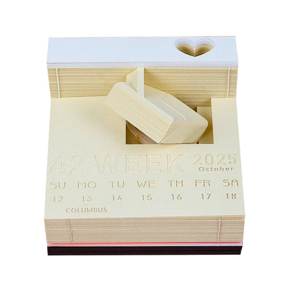 3D Omoshiroi Block Memo Pad Notepads Magical Calendar Magic Castle Sakura Tree Sticky Note Luxury Novelty Gift Items