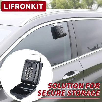 Portable Car Window Hanging Antitheft Code Key Box With 12Digits Code Waterproof Anti-theft Key Safe For Office Home Outdoor Use