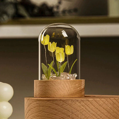Tulip Night Light Tulip Flower Table Lamp DIY Simulation Tulip LED Night Light Handmade Bedside Light Christmas New Year Gift