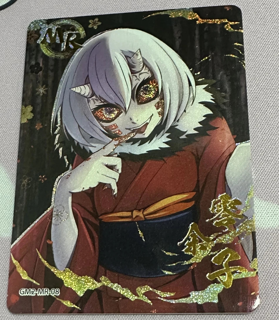 Anime Demon Slayer Kamado Tanjirou Kochou Shinobu Kanroji Mitsuri Iguro Obanai Collection Card Birthday Gifts Children's Toys