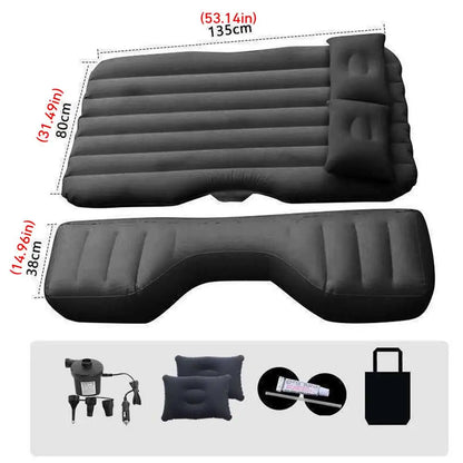 UniversalInflatable Car Mattress Back Seat Travel Bed With Air Mat Rear Seat Sleeping Mat Car Sofa Pillow Instrument  Camping