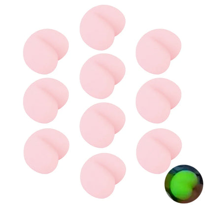 10 piezas de mini bolas de silicona con forma de melocotón para aliviar el estrés y la ansiedad, accesorio para bricolaje con luz nocturna, regalo de fiesta