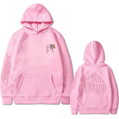 Singer Natanael Cano Amor Tumbado Pink CT Sloth Print Hoodie Men's Fashion Casual Sweatshirt Male Hip Hop Oversized Streetwear