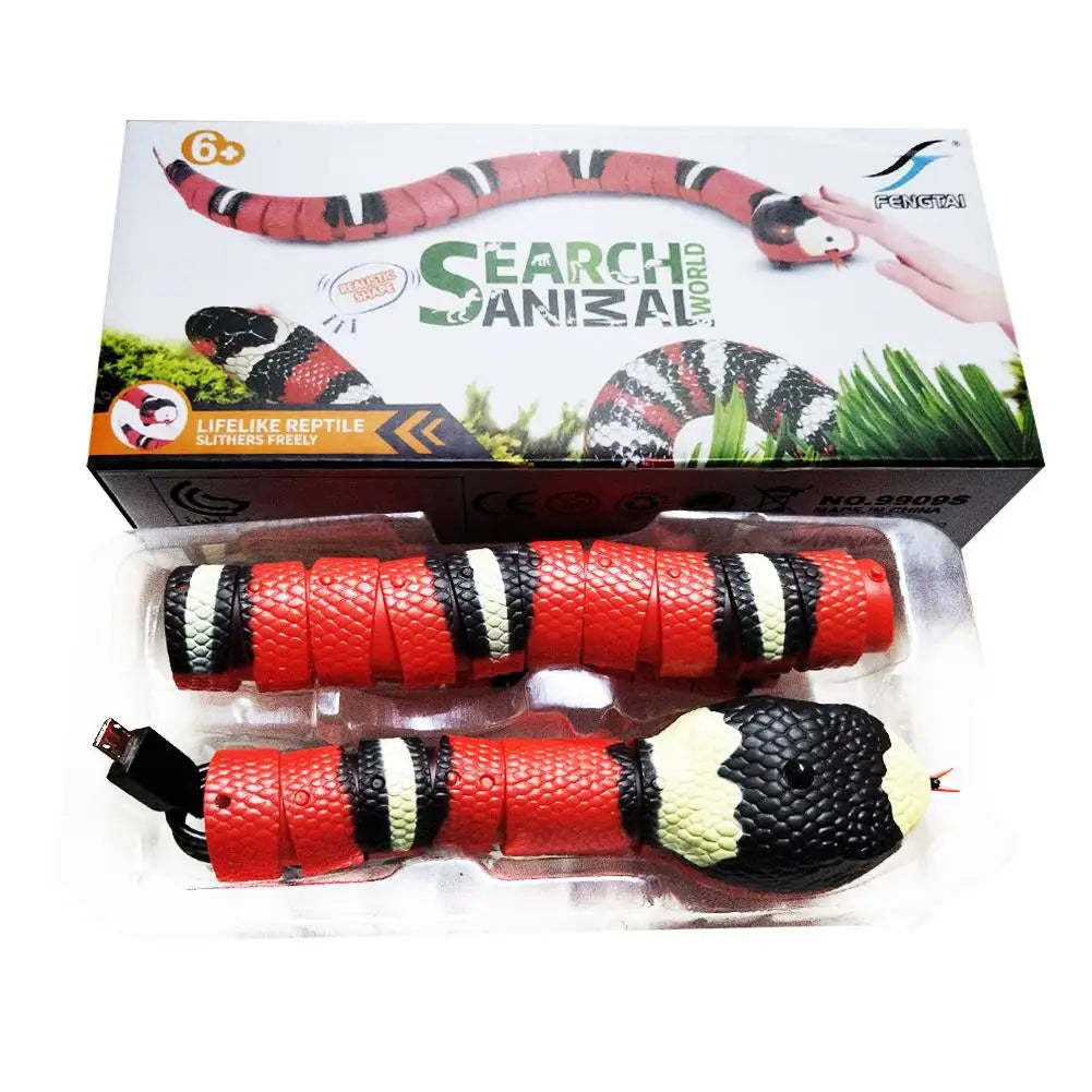 Smart Sensing Snake Interactive Cat Toys Automatic Cats Toys USB Charging Accessories Kitten Toy For Pet Dogs Toy