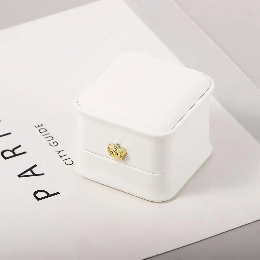 Package Case Wedding Ring Box Birthday Crown Buckle Storage Gift Box Lover Ring Box Storage Case Gift Boxes Jewelry Display