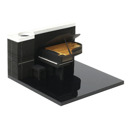 3D Piano Table Calendar Memo Pad Creative Exquisite Handicrafts Souvenirs DIY Desk Decoration New Year Gift for Office School