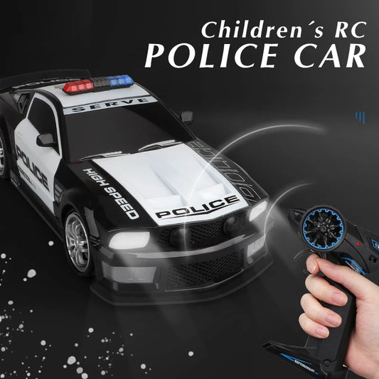 1/12 RC Police Car Drift 2.4GHz  Remote Control High Speed Off-road Racing Vehicle With Cool Lights Kids Toys Boys Birthday Gift
