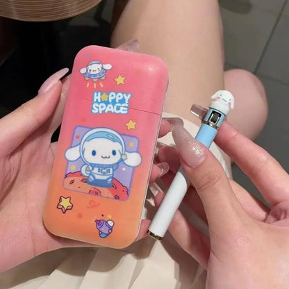 Sanrioed Kuromi Lighter Kawaii Cartoon Anime Cinnamoroll My Melody Creative Personalized Cool Pattern Y2K Boyfriend Friend Gift
