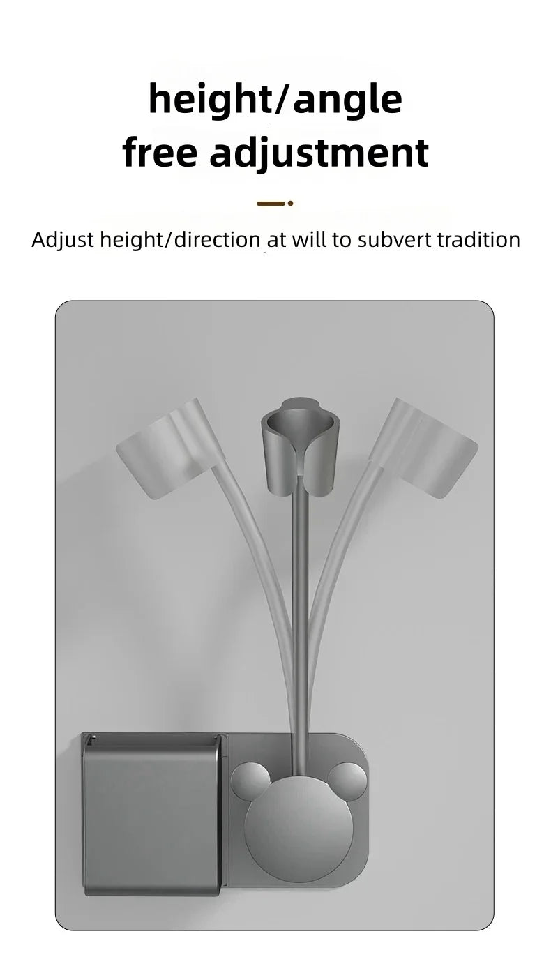 Bathroom Shelf on The Wall Without Drilling Multifunctional Storage Shelves Organizer Bathroom Hair Dryer Holder Toilet Cradle