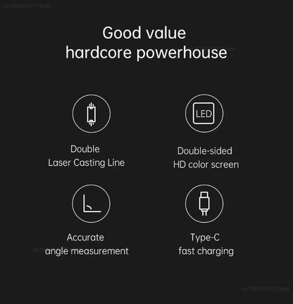 Xiaomi Duka Rapporteur laser Inclinomètre numérique Mesure d'angle 2 en 1 Niveau laser Règle Jauge Outils de construction Règle d'angle