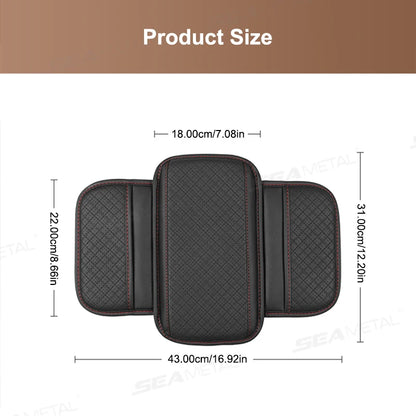 SEAMETAL Car Arm Rest Cover Cushion Wear-Resistant Center Console Box Protector Anti Slip Armrest Box Pad with Storage Pocket