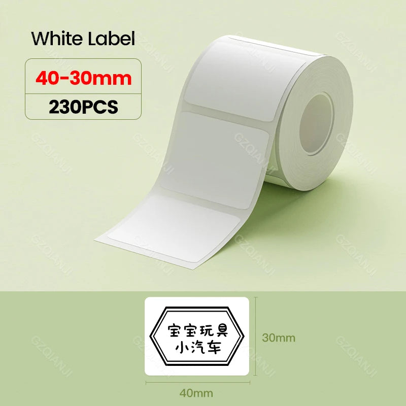 5 Rolls Niimbot Thermal Papel For B21 B1 Printer Home Office Labels Roll Colorful Adhesive Paper Square Printable Sticker Papers