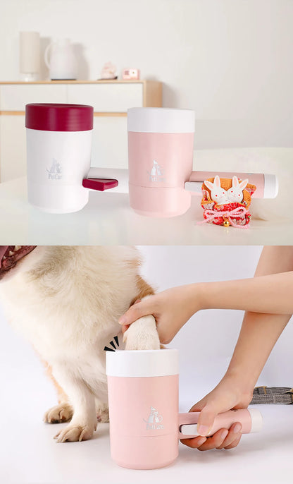 Automatic Pet Dog Foot Washer Cleaner Brush Soft Silicone needle Dog Paw Wash Cleaner Cup Paw Washing Cup Washer for Dogs Cats