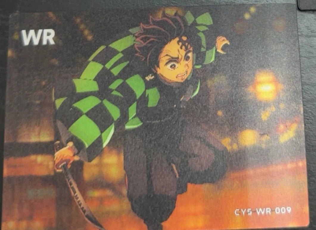 Anime Demon Slayer Kamado Tanjirou Kochou Shinobu Kanroji Mitsuri Iguro Obanai Collection Cards Christmas Birthday Gifts Toys