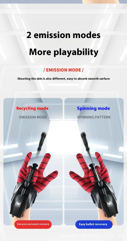 2024 New Spider Man Web Shooters Wrist Launcher Shooters Hot Peter Parker Cosplay Props Shooting Device Toy Set Boy Toy Gift