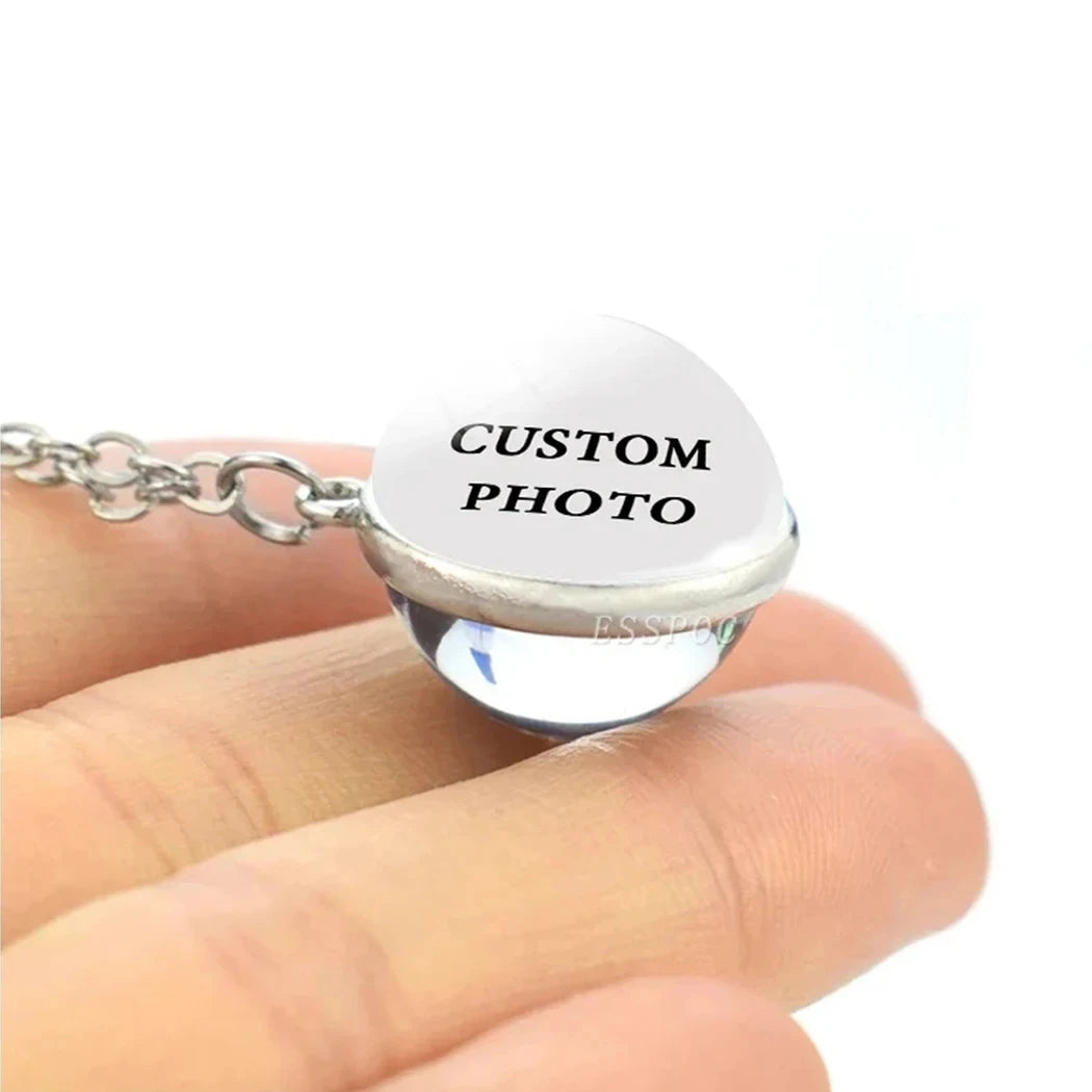 Collar con foto personalizado, cruz circular en forma de media luna, búho esférico, con una variedad de opciones de regalos para amigos